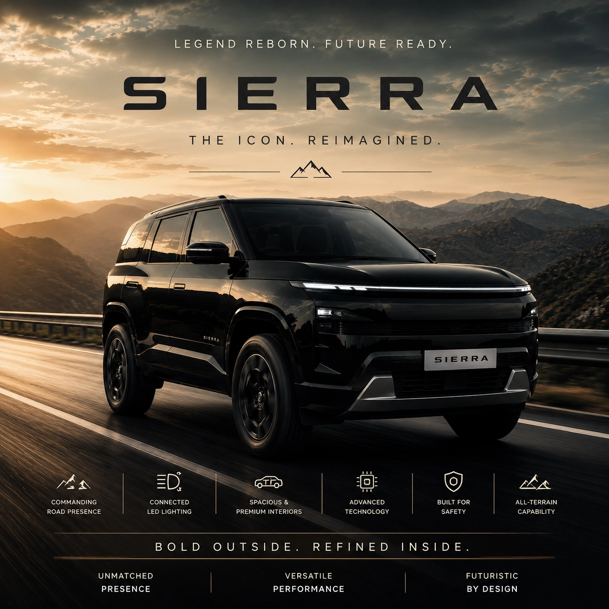 Mobility sector design portfolio by Akchat Bhargava — smart transit branding, 3D vehicle visualization and social media creatives for automotive and EV brands